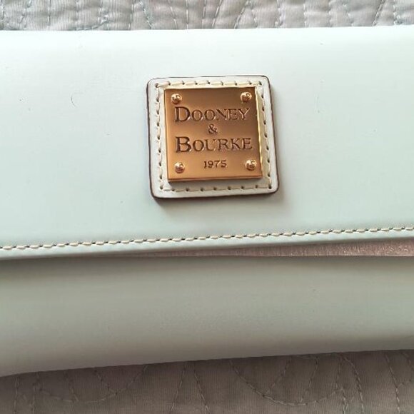 Dooney & Bourke Pale Blue Flap Wallet - Picture 2 of 12